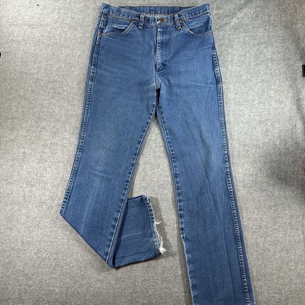 Wrangler 936DEN Cowboy Cut Jeans 34x34 High Rise Straight Leg Western Denim